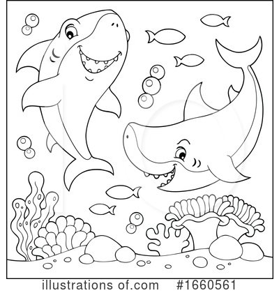 Royalty-Free (RF) Shark Clipart Illustration by visekart - Stock Sample #1660561