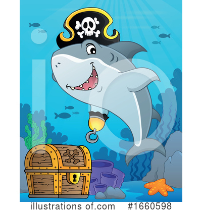 Royalty-Free (RF) Shark Clipart Illustration by visekart - Stock Sample #1660598
