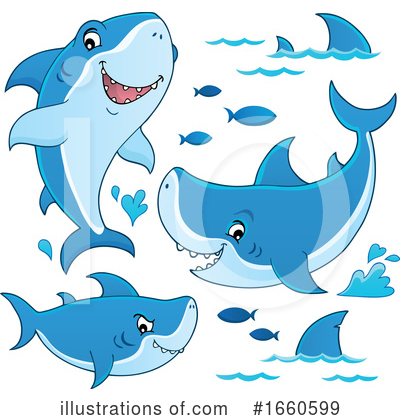 Royalty-Free (RF) Shark Clipart Illustration by visekart - Stock Sample #1660599