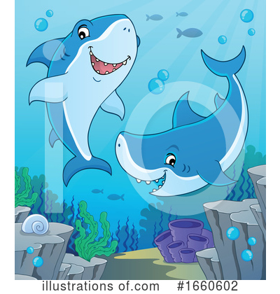 Royalty-Free (RF) Shark Clipart Illustration by visekart - Stock Sample #1660602