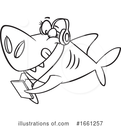 Royalty-Free (RF) Shark Clipart Illustration by toonaday - Stock Sample #1661257