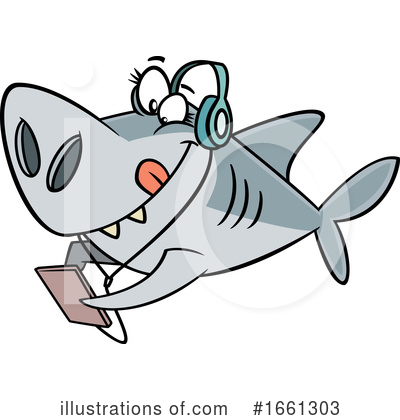 Royalty-Free (RF) Shark Clipart Illustration by toonaday - Stock Sample #1661303