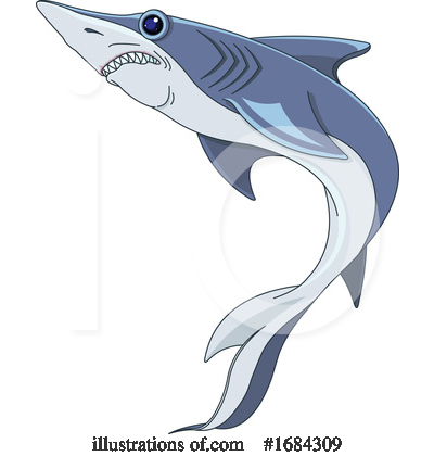 Royalty-Free (RF) Shark Clipart Illustration by Pushkin - Stock Sample #1684309