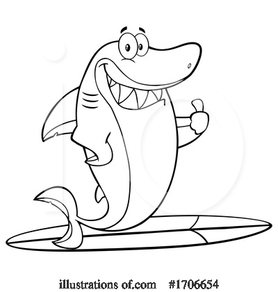 Royalty-Free (RF) Shark Clipart Illustration by Hit Toon - Stock Sample #1706654