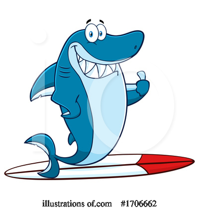 Royalty-Free (RF) Shark Clipart Illustration by Hit Toon - Stock Sample #1706662