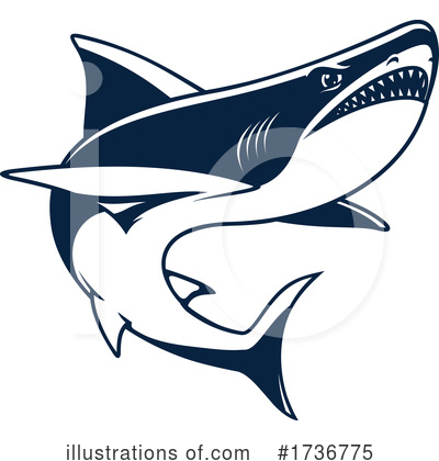 Royalty-Free (RF) Shark Clipart Illustration by Vector Tradition SM - Stock Sample #1736775