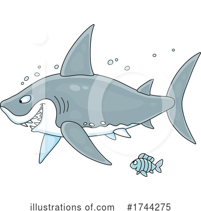 Royalty-Free (RF) Shark Clipart Illustration by Alex Bannykh - Stock Sample #1744275