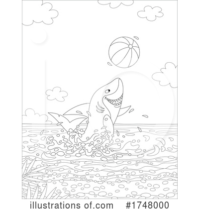 Royalty-Free (RF) Shark Clipart Illustration by Alex Bannykh - Stock Sample #1748000