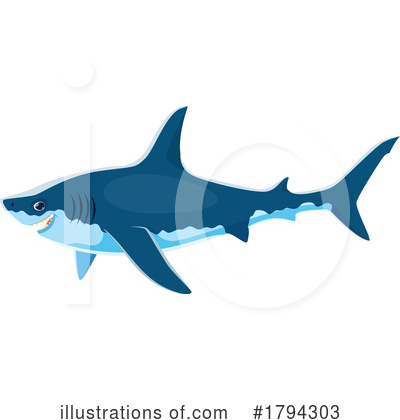 Royalty-Free (RF) Shark Clipart Illustration by Vector Tradition SM - Stock Sample #1794303