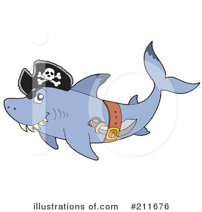 Royalty-Free (RF) Shark Clipart Illustration by visekart - Stock Sample #211676