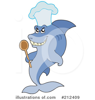 Royalty-Free (RF) Shark Clipart Illustration by visekart - Stock Sample #212409