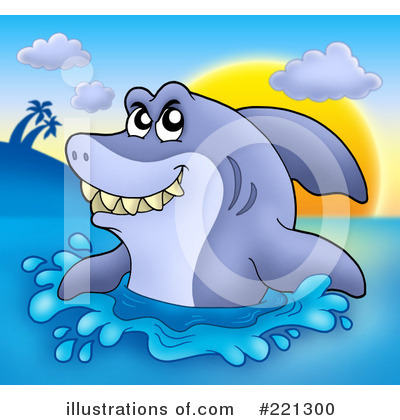 Royalty-Free (RF) Shark Clipart Illustration by visekart - Stock Sample #221300