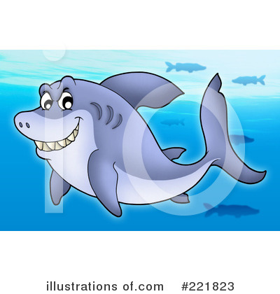 Royalty-Free (RF) Shark Clipart Illustration by visekart - Stock Sample #221823