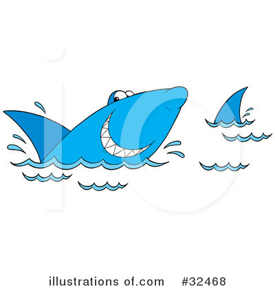 Royalty-Free (RF) Shark Clipart Illustration by Alex Bannykh - Stock Sample #32468