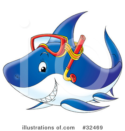Royalty-Free (RF) Shark Clipart Illustration by Alex Bannykh - Stock Sample #32469