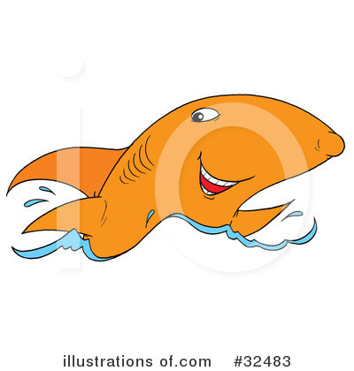 Royalty-Free (RF) Shark Clipart Illustration by Alex Bannykh - Stock Sample #32483