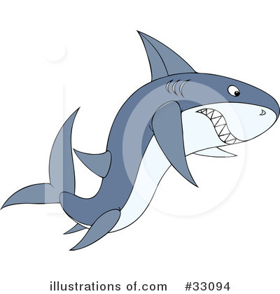 Royalty-Free (RF) Shark Clipart Illustration by Alex Bannykh - Stock Sample #33094