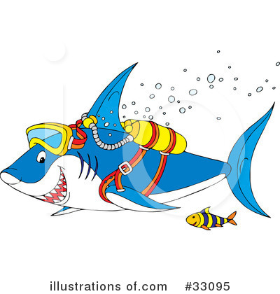 Royalty-Free (RF) Shark Clipart Illustration by Alex Bannykh - Stock Sample #33095