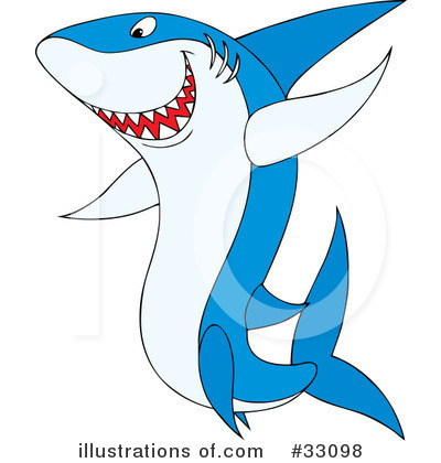 Royalty-Free (RF) Shark Clipart Illustration by Alex Bannykh - Stock Sample #33098