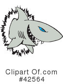 Shark Clipart #42564 by Dennis Holmes Designs