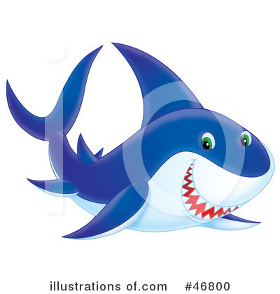 Royalty-Free (RF) Shark Clipart Illustration by Alex Bannykh - Stock Sample #46800