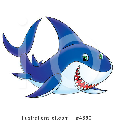 Royalty-Free (RF) Shark Clipart Illustration by Alex Bannykh - Stock Sample #46801