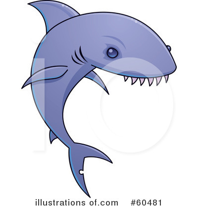 Royalty-Free (RF) Shark Clipart Illustration by John Schwegel - Stock Sample #60481