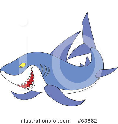 Royalty-Free (RF) Shark Clipart Illustration by Alex Bannykh - Stock Sample #63882