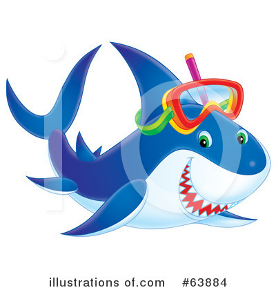 Royalty-Free (RF) Shark Clipart Illustration by Alex Bannykh - Stock Sample #63884
