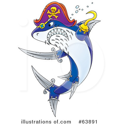 Royalty-Free (RF) Shark Clipart Illustration by Alex Bannykh - Stock Sample #63891