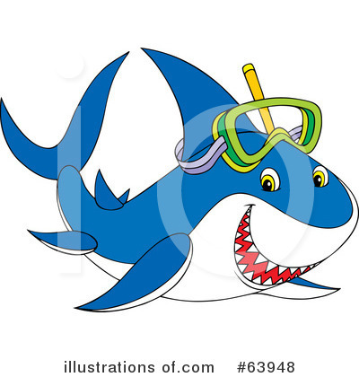 Royalty-Free (RF) Shark Clipart Illustration by Alex Bannykh - Stock Sample #63948