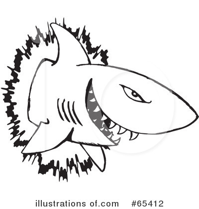 Royalty-Free (RF) Shark Clipart Illustration by Dennis Holmes Designs - Stock Sample #65412