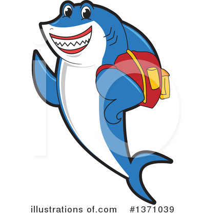 Royalty-Free (RF) Shark Mascot Clipart Illustration by Mascot Junction - Stock Sample #1371039