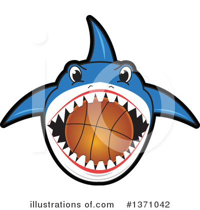 Royalty-Free (RF) Shark Mascot Clipart Illustration by Mascot Junction - Stock Sample #1371042