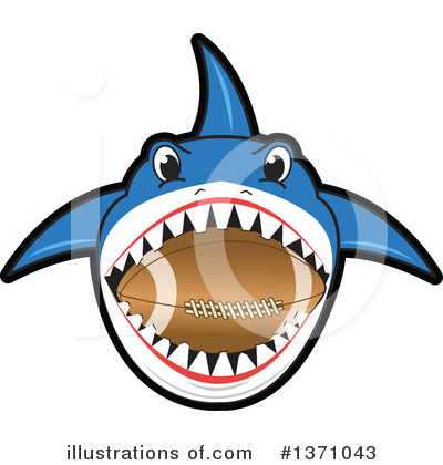 Royalty-Free (RF) Shark Mascot Clipart Illustration by Mascot Junction - Stock Sample #1371043