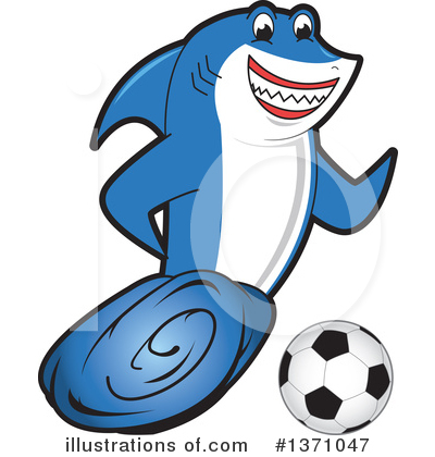 Royalty-Free (RF) Shark Mascot Clipart Illustration by Mascot Junction - Stock Sample #1371047