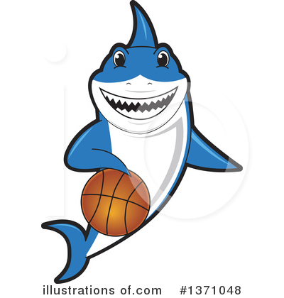 Royalty-Free (RF) Shark Mascot Clipart Illustration by Mascot Junction - Stock Sample #1371048