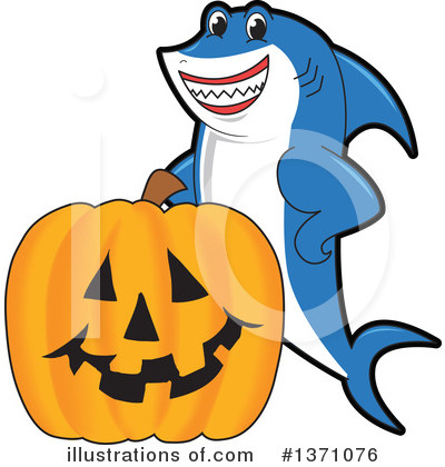 Shark Mascot Clipart #1371076 by Mascot Junction