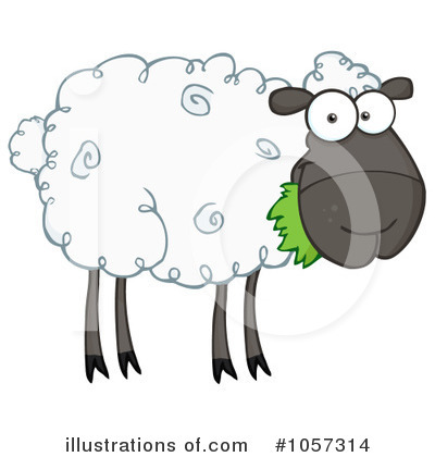 Royalty-Free (RF) Sheep Clipart Illustration by Hit Toon - Stock Sample #1057314