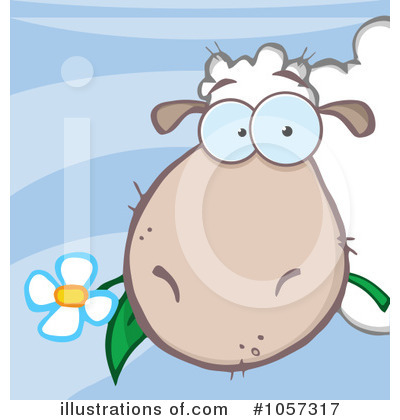 Royalty-Free (RF) Sheep Clipart Illustration by Hit Toon - Stock Sample #1057317