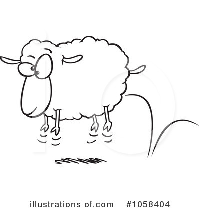 Royalty-Free (RF) Sheep Clipart Illustration by toonaday - Stock Sample #1058404