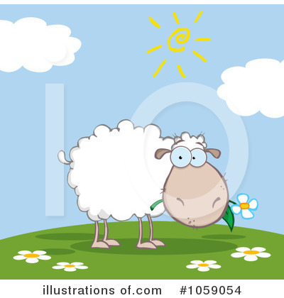 Royalty-Free (RF) Sheep Clipart Illustration by Hit Toon - Stock Sample #1059054