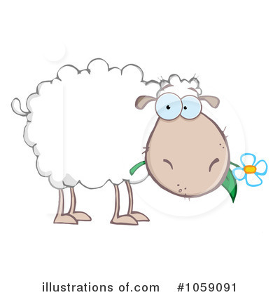 Royalty-Free (RF) Sheep Clipart Illustration by Hit Toon - Stock Sample #1059091