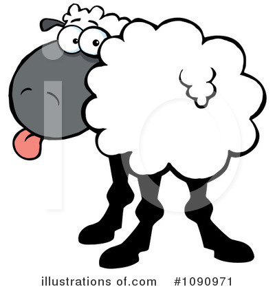 Royalty-Free (RF) Sheep Clipart Illustration by Hit Toon - Stock Sample #1090971