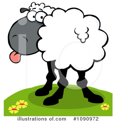 Royalty-Free (RF) Sheep Clipart Illustration by Hit Toon - Stock Sample #1090972
