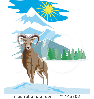 Royalty-Free (RF) Sheep Clipart Illustration by patrimonio - Stock Sample #1145708
