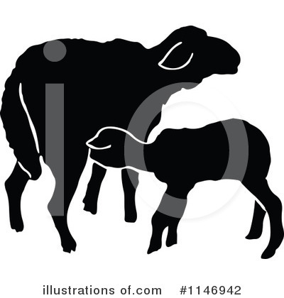 Royalty-Free (RF) Sheep Clipart Illustration by Prawny Vintage - Stock Sample #1146942