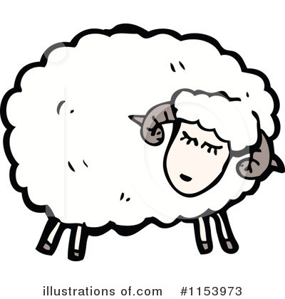 Royalty-Free (RF) Sheep Clipart Illustration by lineartestpilot - Stock Sample #1153973