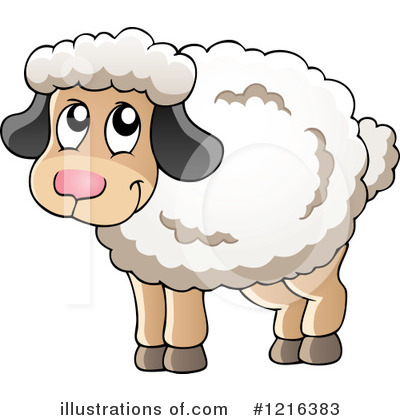 Royalty-Free (RF) Sheep Clipart Illustration by visekart - Stock Sample #1216383