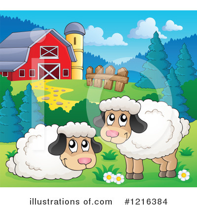Royalty-Free (RF) Sheep Clipart Illustration by visekart - Stock Sample #1216384